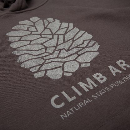 Rock climbing Arkansas hoodie by Natural State Publishing